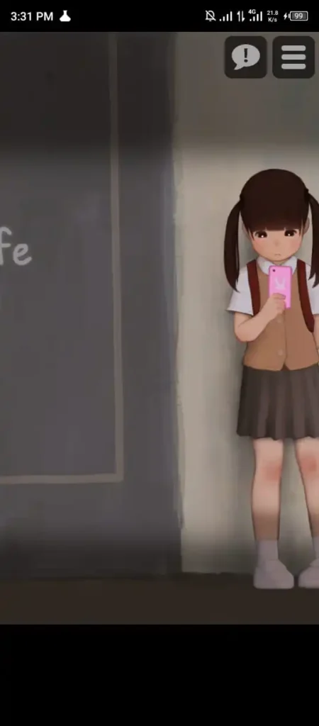 lost life school girl with mobile phone